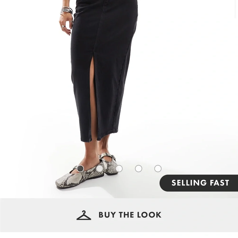 ASOS Black Denim Maxi Skirt - Picture 6 of 7